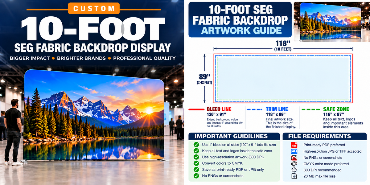 Backdrop Display – 10' SEG Fabric