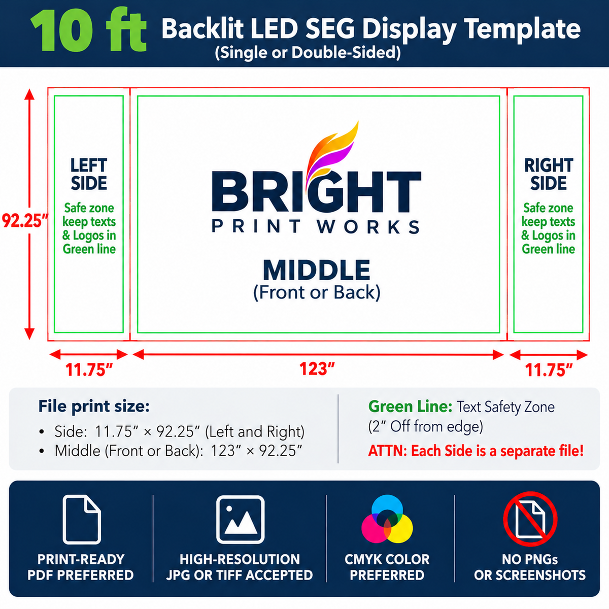 Backlit LED SEG Fabric Displays – 8 ft & 10 ft