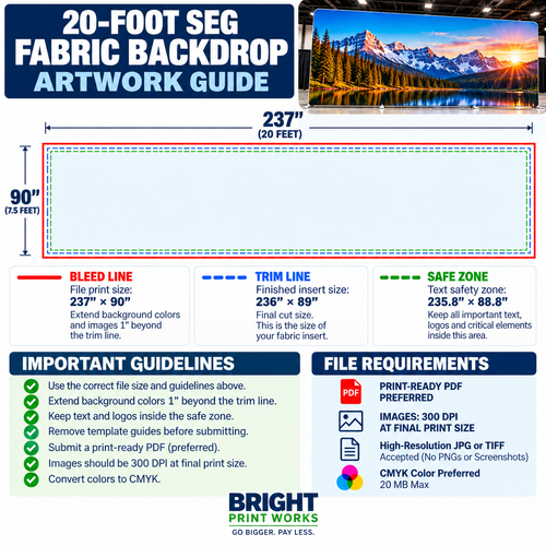 Backdrop Display – 20' SEG Fabric