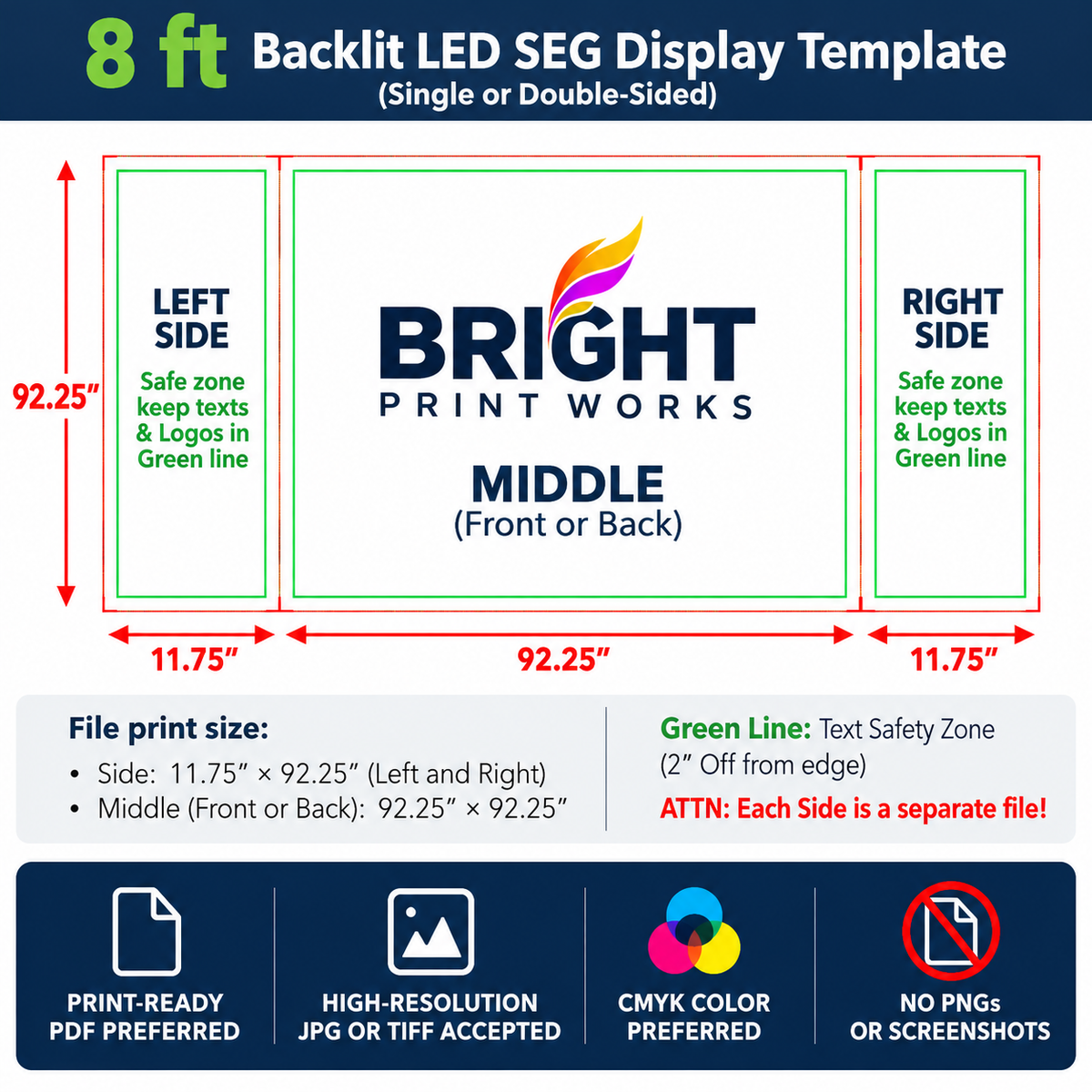 Backlit LED SEG Fabric Displays – 8 ft & 10 ft