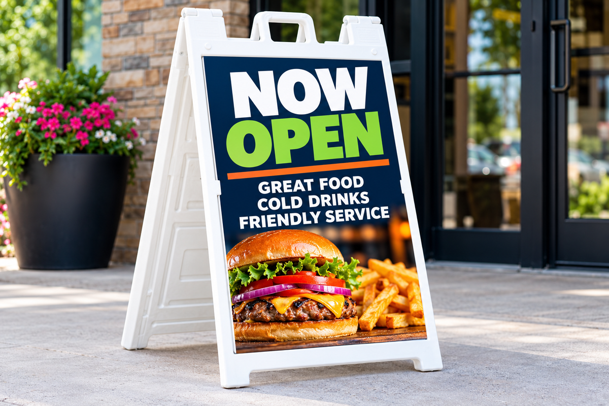 Custom Signicade® Deluxe A-Frame Signs