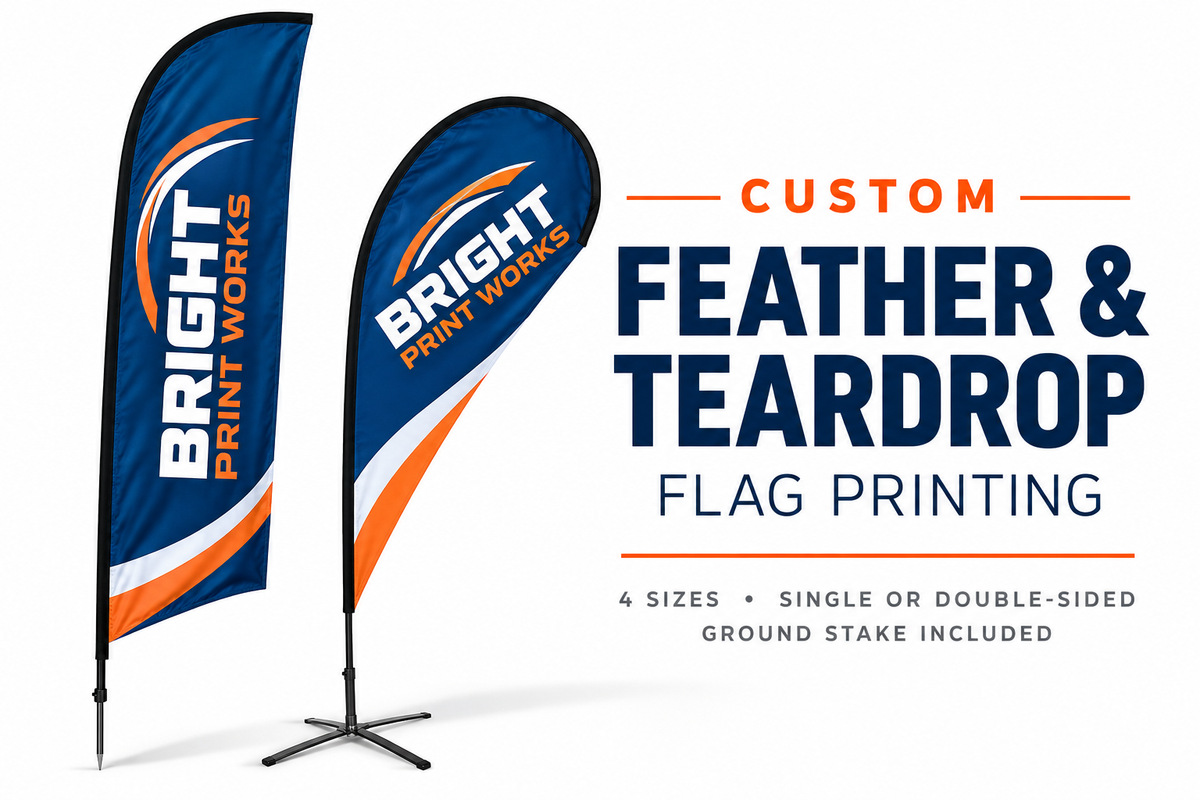 Custom Feather & Teardrop Flag Printing