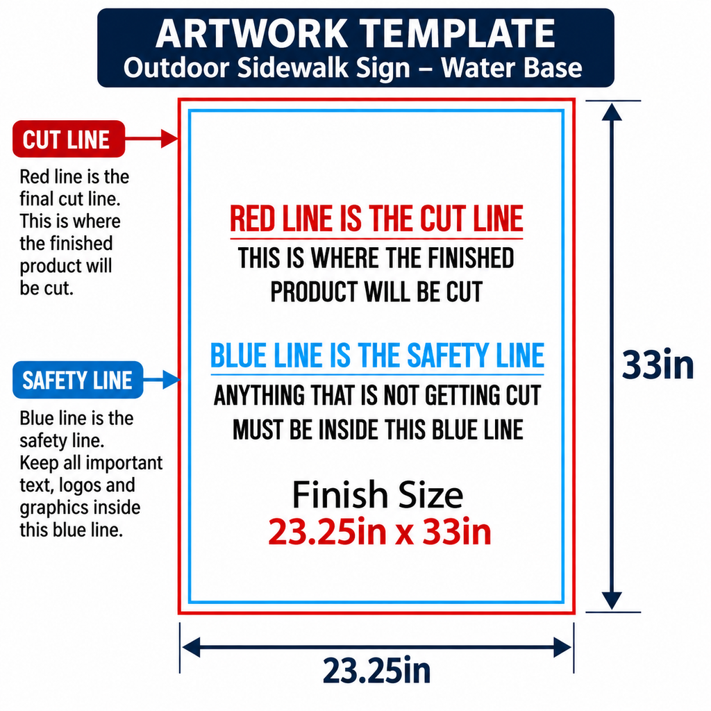 Heavy-Duty Outdoor Sidewalk Signs – Water-Filled Base