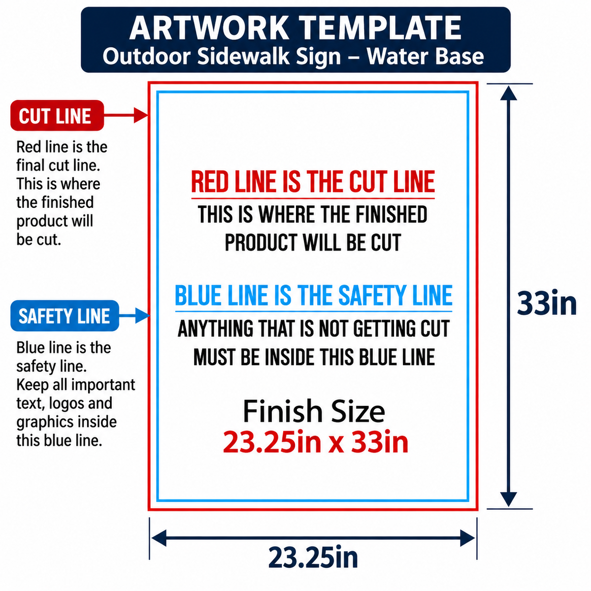 Heavy-Duty Outdoor Sidewalk Signs – Water-Filled Base